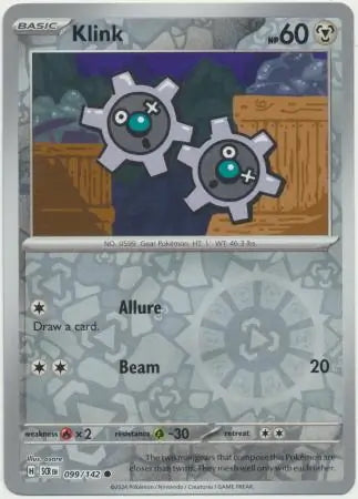 Stellar Crown Klink #99/142 reverse holo